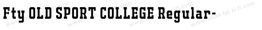 Fty OLD SPORT COLLEGE Regular字体转换